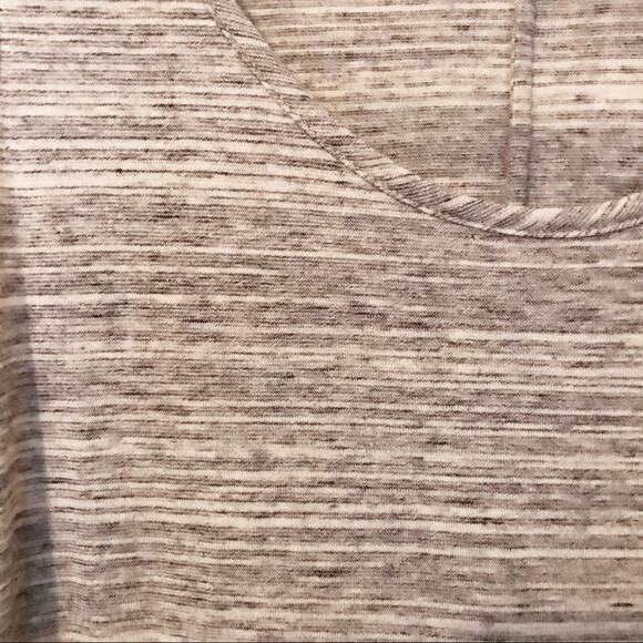 Theory Gallabrate Gray Stripe Lightweight Cotton knit Sleeveless Tank Dress M - Picture 4 of 11